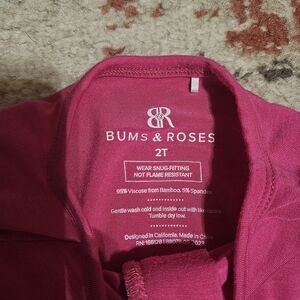 Bums & Roses Pink Toddler Sleeper Size 2T